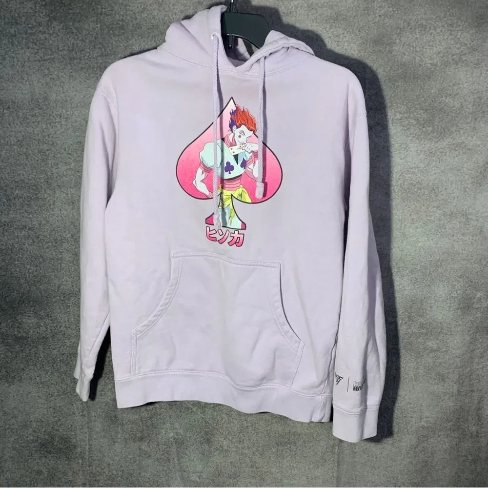 Hunter X Hunter Sweater Adult XS Pink Purple Hisoka Morow Pullover Hoodie Anime